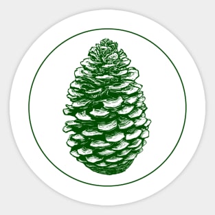 Pinecone - Green Sticker